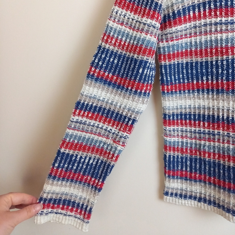 Seasalt Cornwall Ponsanooth Fisherman's Knit Cotton Linen Jumper UK 12 - Picture 3 of 5